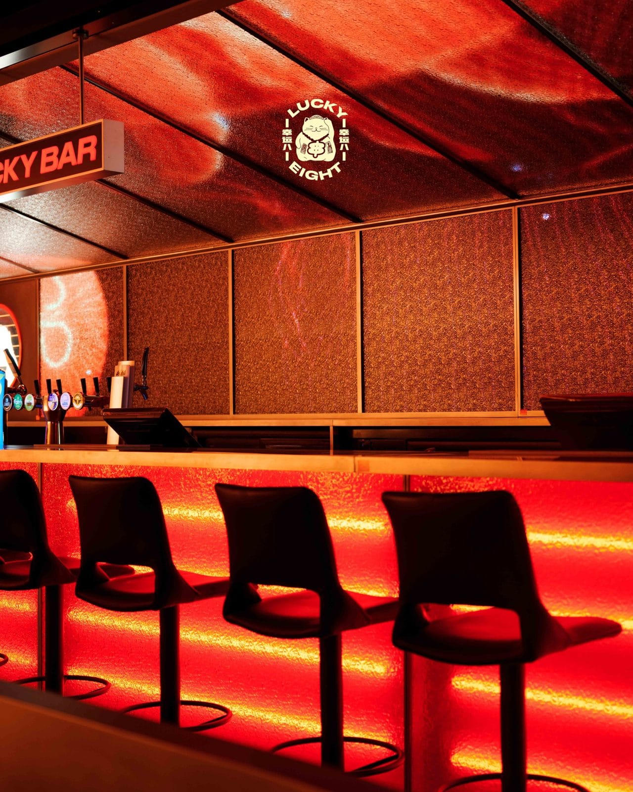 Wellington · neon on the bar